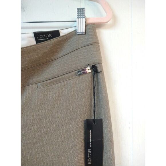 Express NWT Editor WM 8R Dress Pants Trousers Career Wear Corpcore Khaki Brown - Picture 3 of 6